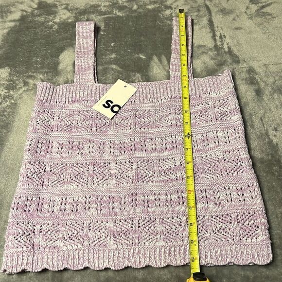 SO Purple Cropped Tank Sweater - Picture 2 of 5